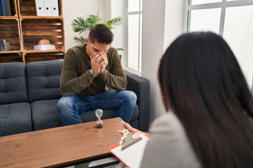 Young adult participating in therapy.